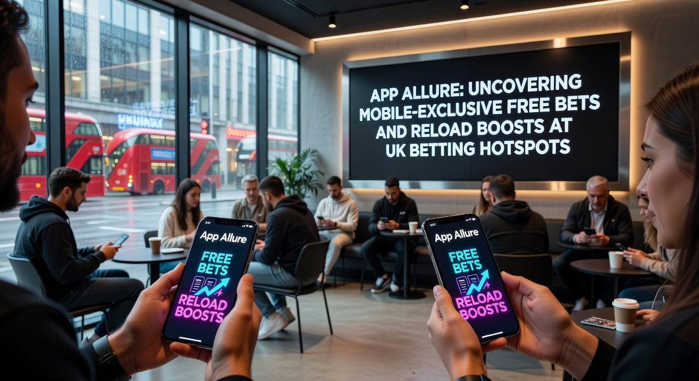 Smartphone displaying a UK betting app with free bet notifications and vibrant promotions