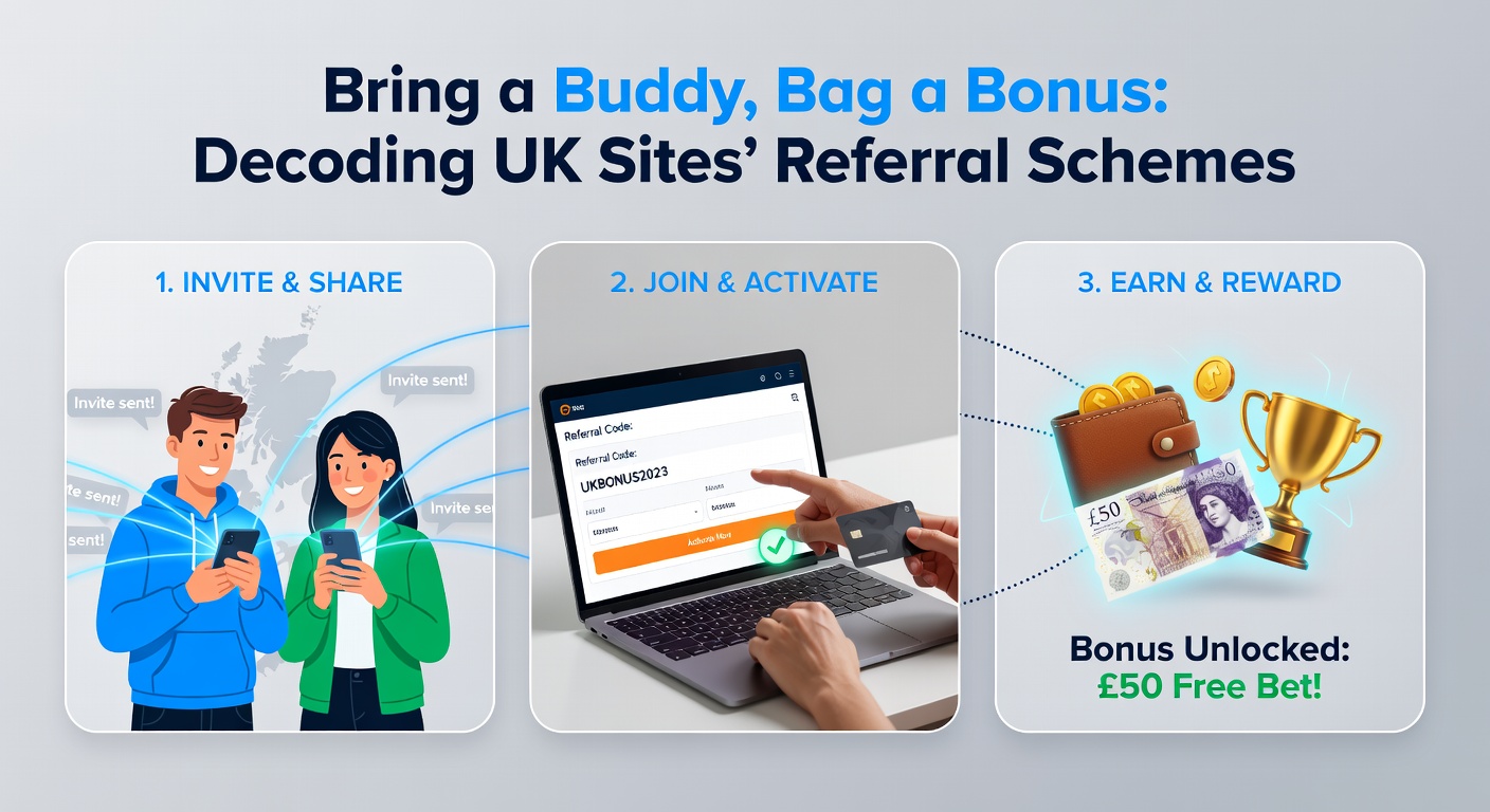 Screenshot collage of UK betting apps displaying referral bonus pop-ups, referral links, and reward notifications from sites like William Hill and Coral