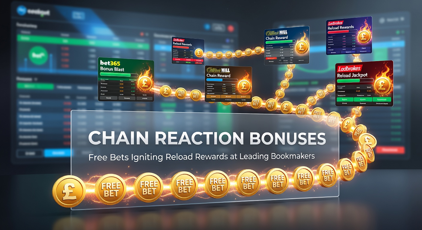 Graphic illustrating a chain reaction of free bets exploding into multiple reload bonus icons across sportsbook platforms