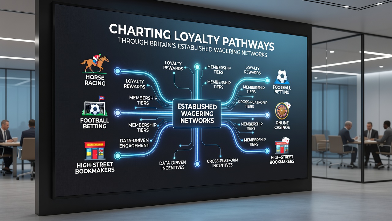 Infographic illustrating customer progression through loyalty tiers in British betting networks