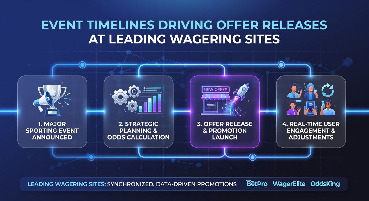 Infographic illustrating how event timelines influence bonus release frequency at sports betting sites