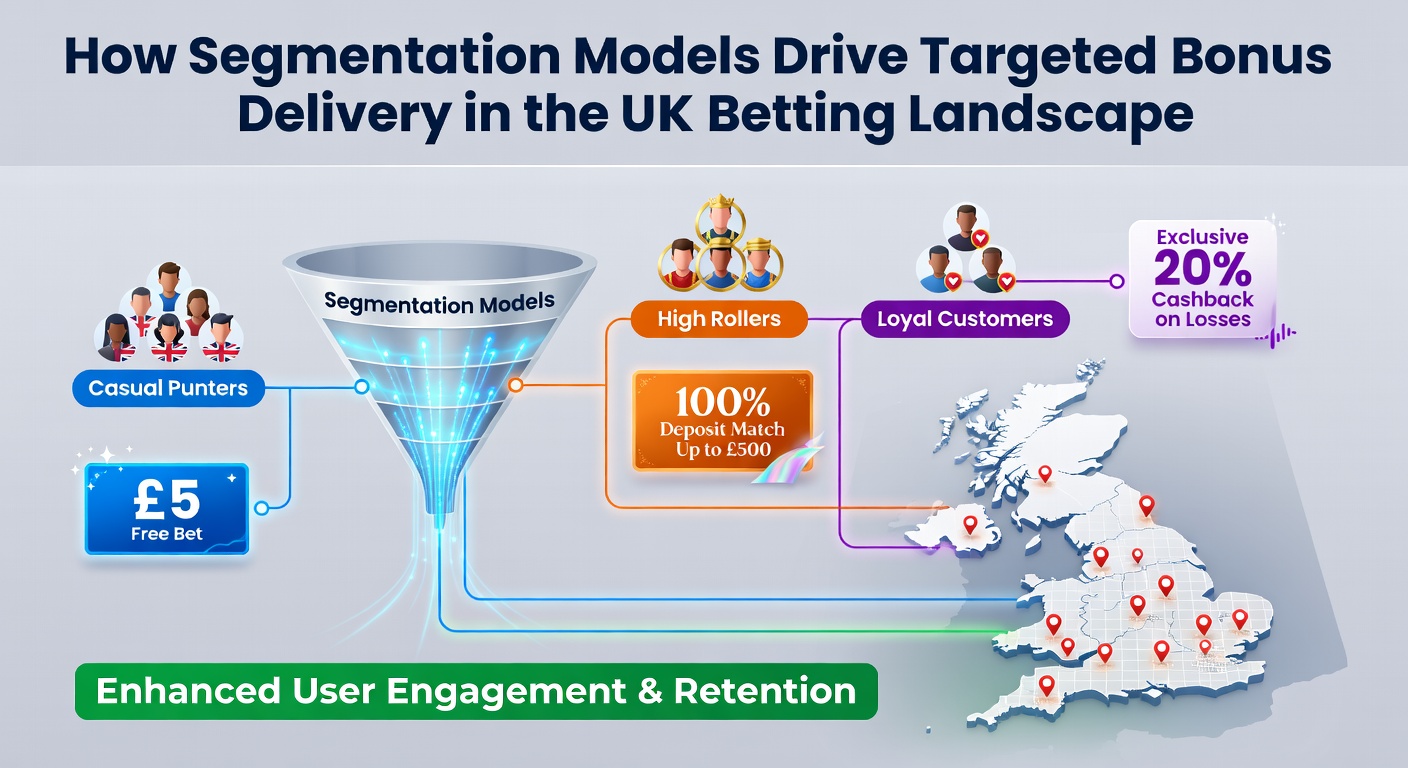 Data visualization showing customer segmentation layers applied to UK betting bonus offers