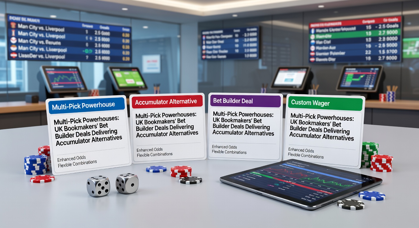 UK bookmaker Bet Builder interface showing multiple pick options on a football match, highlighting enhanced odds boosts
