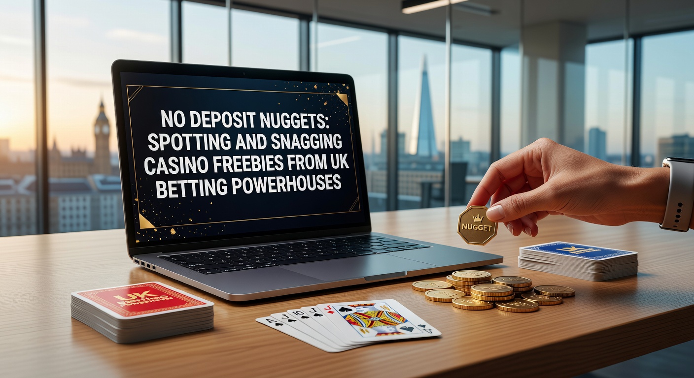 Vibrant display of casino chips and golden nuggets representing no deposit bonuses from UK betting sites
