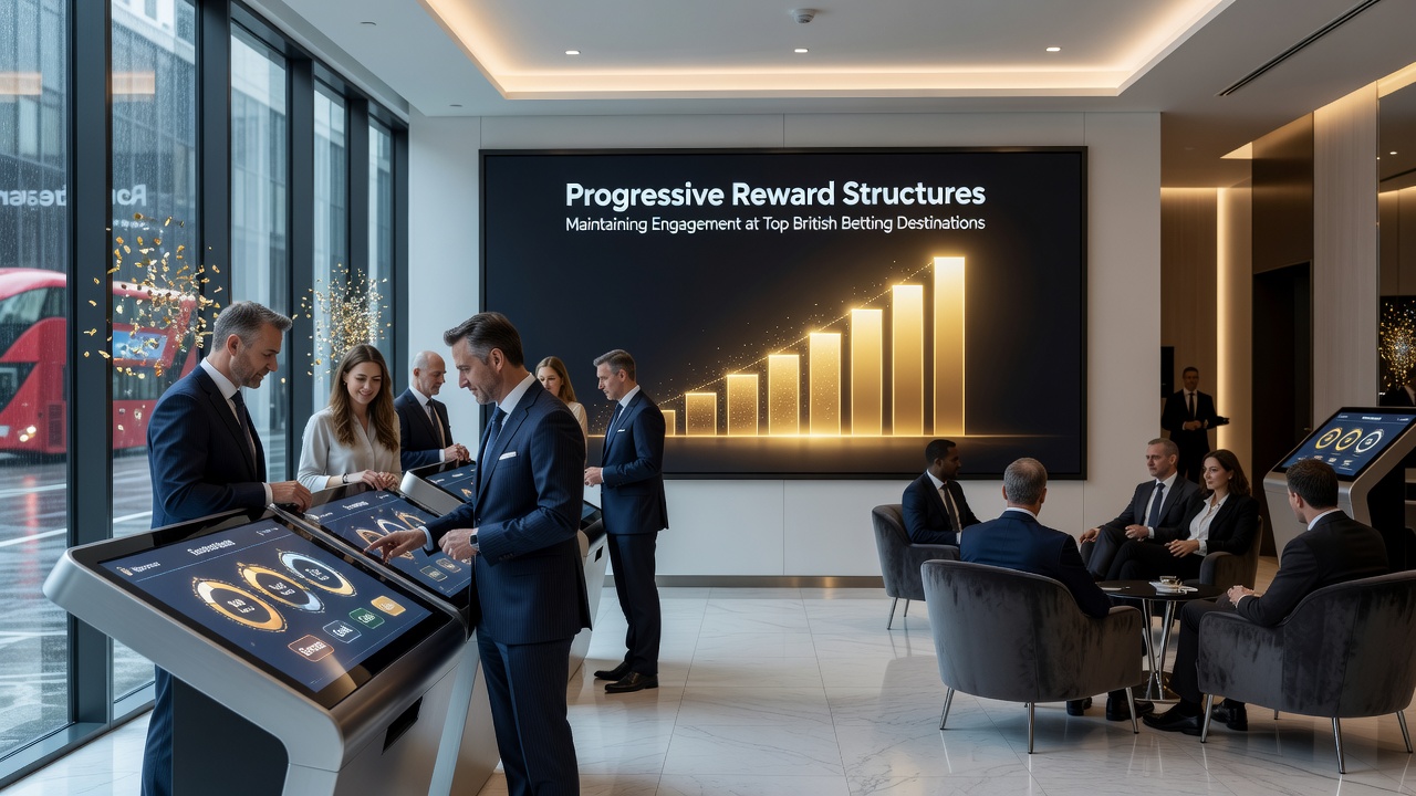 Tiered loyalty program dashboard showing progressive reward levels at a British betting platform
